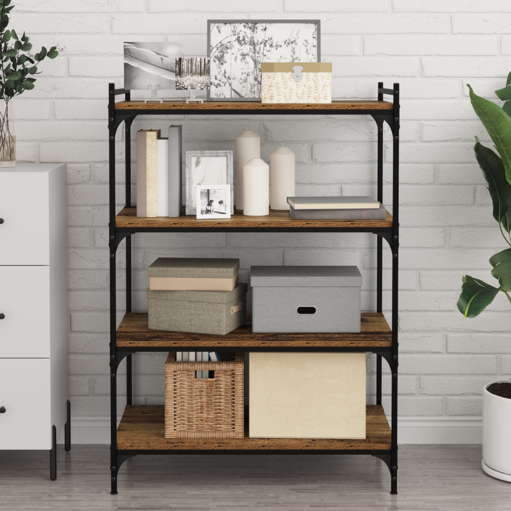Produktbild för Bokhylla Bräda 4 pcs Brun 80 x 40 x 1,5 cm Konstruerat trä