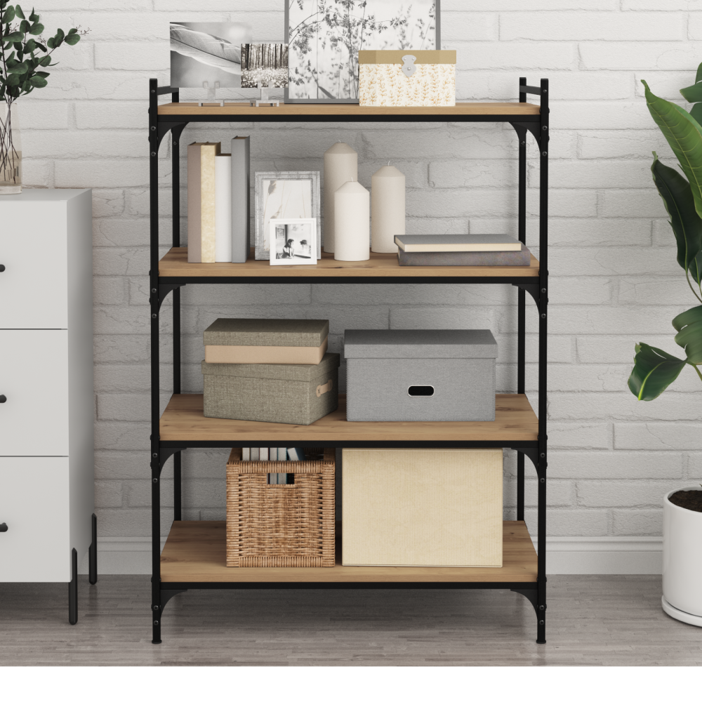 Produktbild för Bokhylla Bräda 4 pcs Brun 80 x 40 x 1,5 cm Konstruerat trä