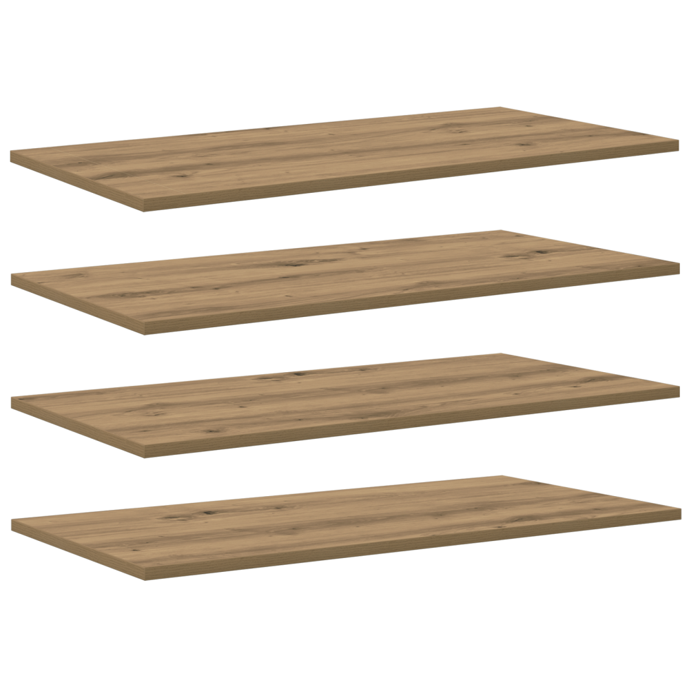 Produktbild för Bokhylla Bräda 4 pcs Brun 80 x 40 x 1,5 cm Konstruerat trä