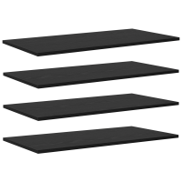 Produktbild för Bokhylla Bräda 4 pcs Svart 80 x 40 x 1,5 cm Konstruerat trä