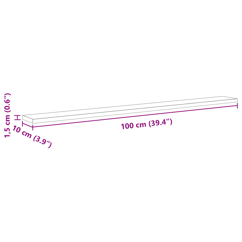 Produktbild för Bokhylla Bräda 4 pcs Brun 100 x 10 x 1,5 cm Konstruerat trä