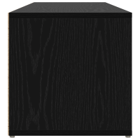 Produktbild för Skobänk med hylla Svart Ek 102 x 35 x 35 cm Konstruerat trä