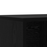 Produktbild för Skobänk med hylla Svart Ek 102 x 35 x 35 cm Konstruerat trä