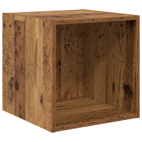 Produktbild för Väggskåp med hylla Gammalt trä 37 x 37 x 37 cm Konstruerat trä
