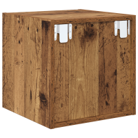 Produktbild för Väggskåp med hylla Gammalt trä 37 x 37 x 37 cm Konstruerat trä