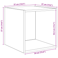 Produktbild för Väggskåp med hylla Artisan Ek 37 x 37 x 37 cm Konstruerat trä