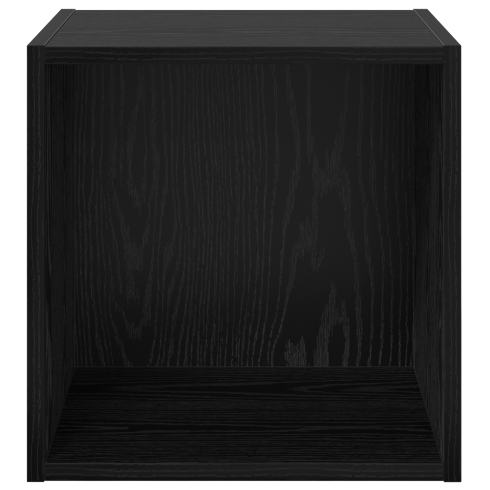 Produktbild för Väggskåp med hylla Svart Ek 37 x 37 x 37 cm Konstruerat trä
