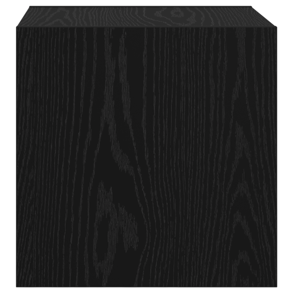 Produktbild för Väggskåp med hylla Svart Ek 37 x 37 x 37 cm Konstruerat trä