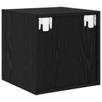 Produktbild för Väggskåp med hylla Svart Ek 37 x 37 x 37 cm Konstruerat trä