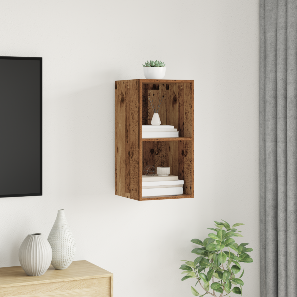 Produktbild för TV-bänkset Gammalt trä 37 x 37 x 72 cm Konstruerat trä