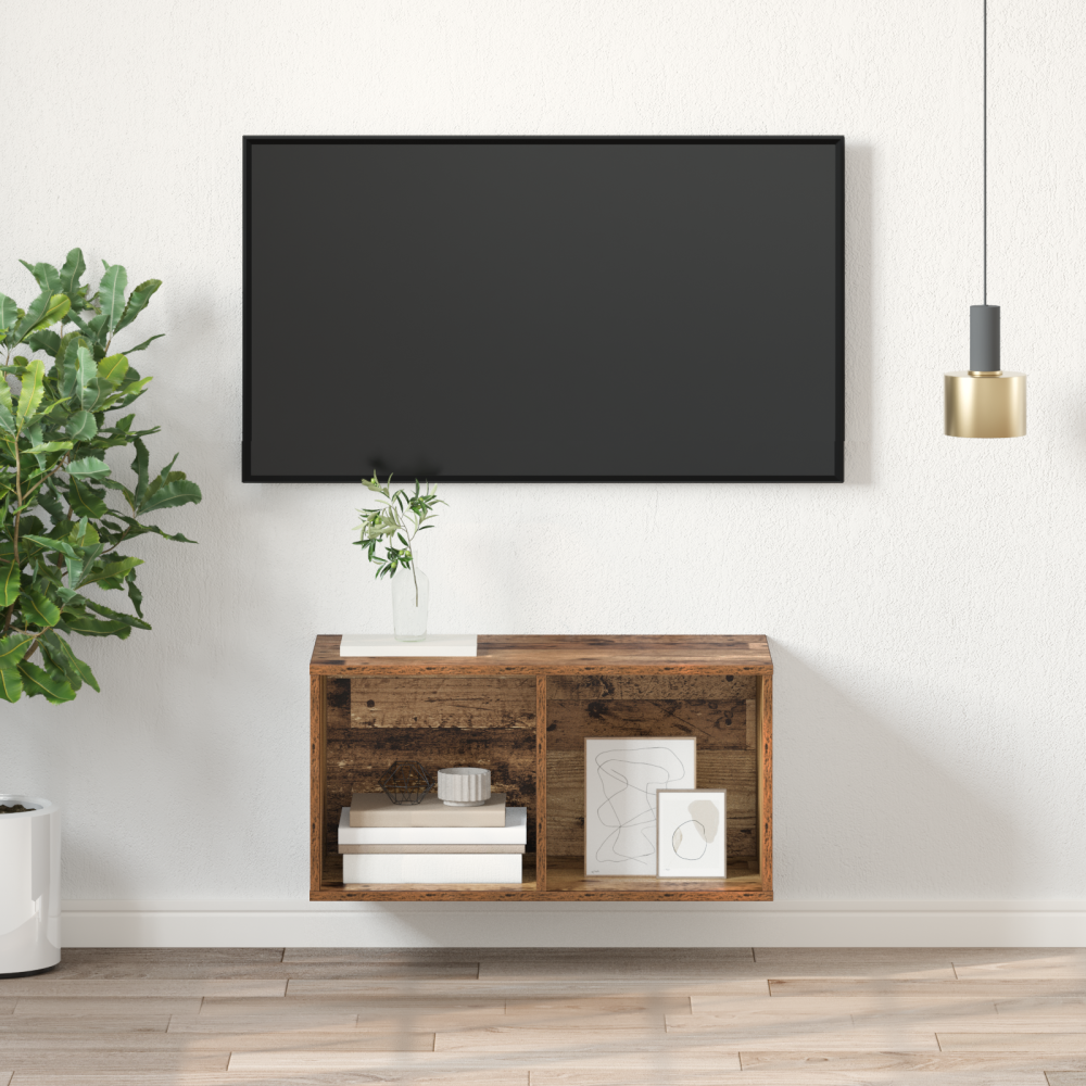 Produktbild för TV-bänkset Gammalt trä 37 x 37 x 72 cm Konstruerat trä