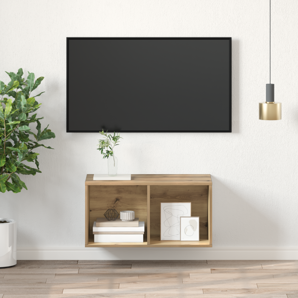 Produktbild för TV-bänkset 37 x 37 x 72 cm Artisan Ek Konstruerat trä