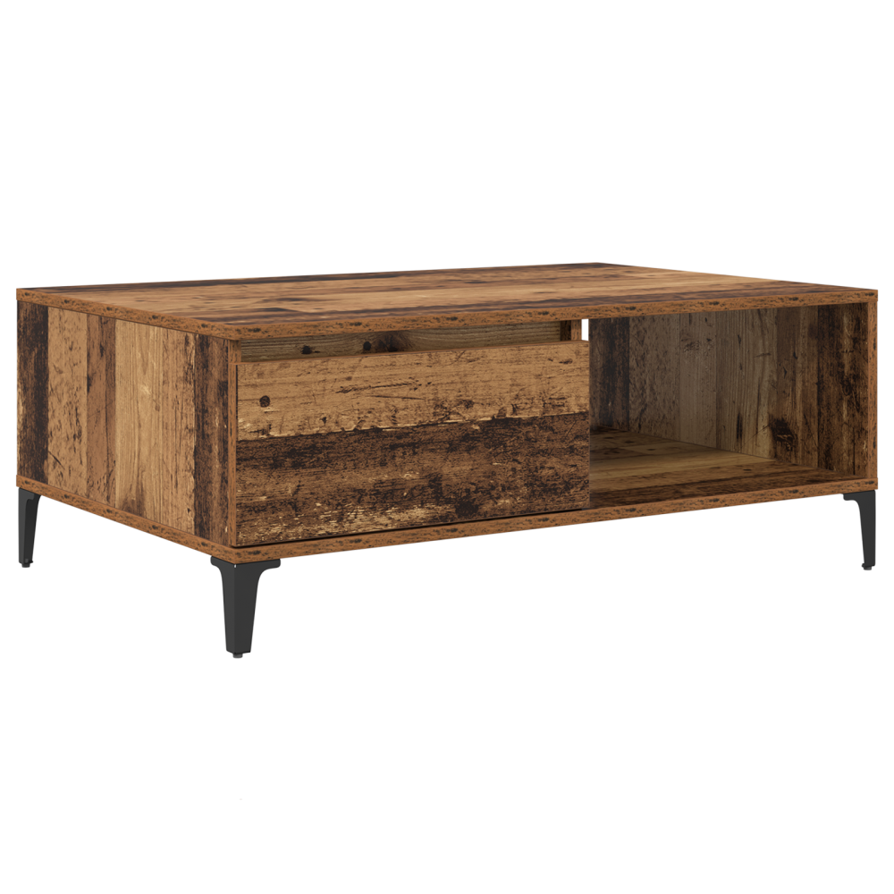 Produktbild för Kaffeebord Gammalt trä 90 x 60 x 35 cm Konstruerat trä