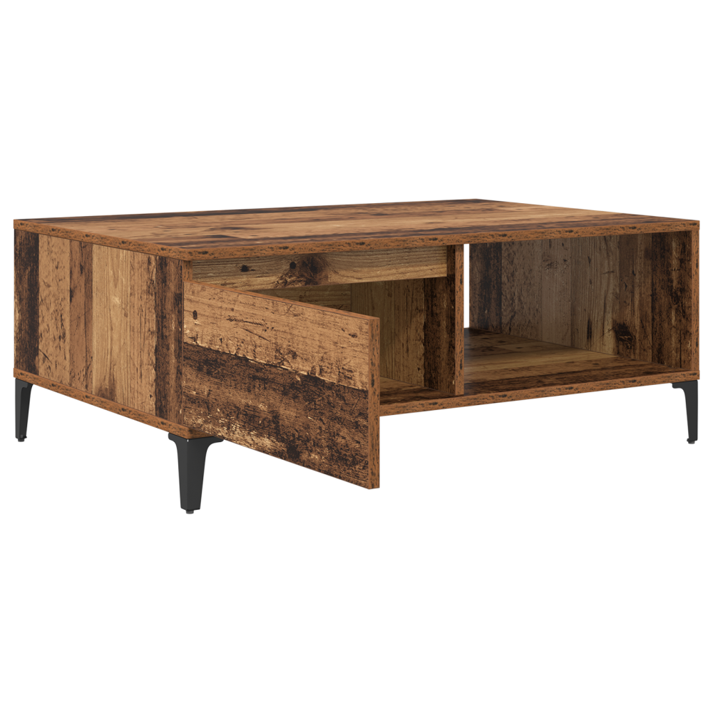 Produktbild för Kaffeebord Gammalt trä 90 x 60 x 35 cm Konstruerat trä