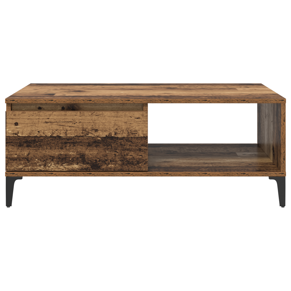 Produktbild för Kaffeebord Gammalt trä 90 x 60 x 35 cm Konstruerat trä