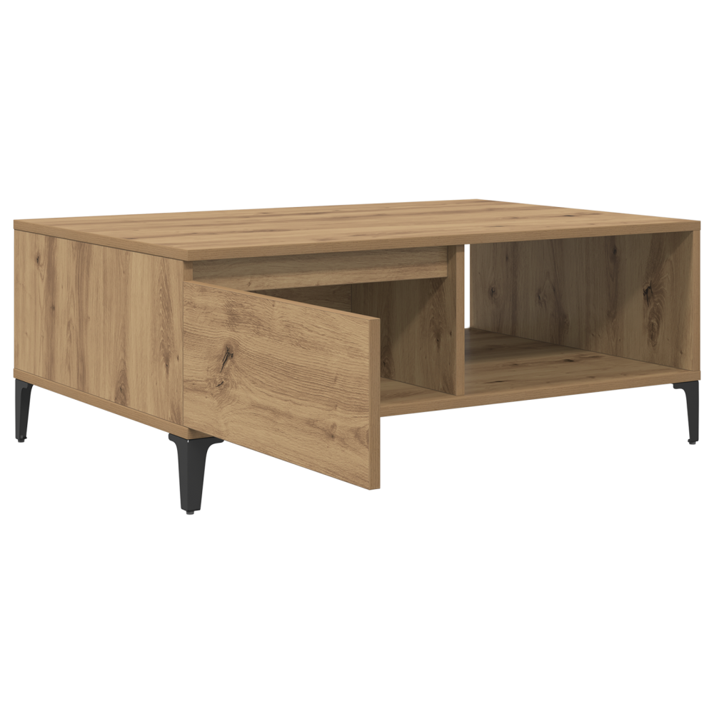 Produktbild för Kaffeebord artisan ek 90 x 60 x 35 cm Konstruerat trä