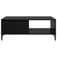 Produktbild för Kaffeebord Svart ek 90 x 60 x 35 cm Konstruerat trä