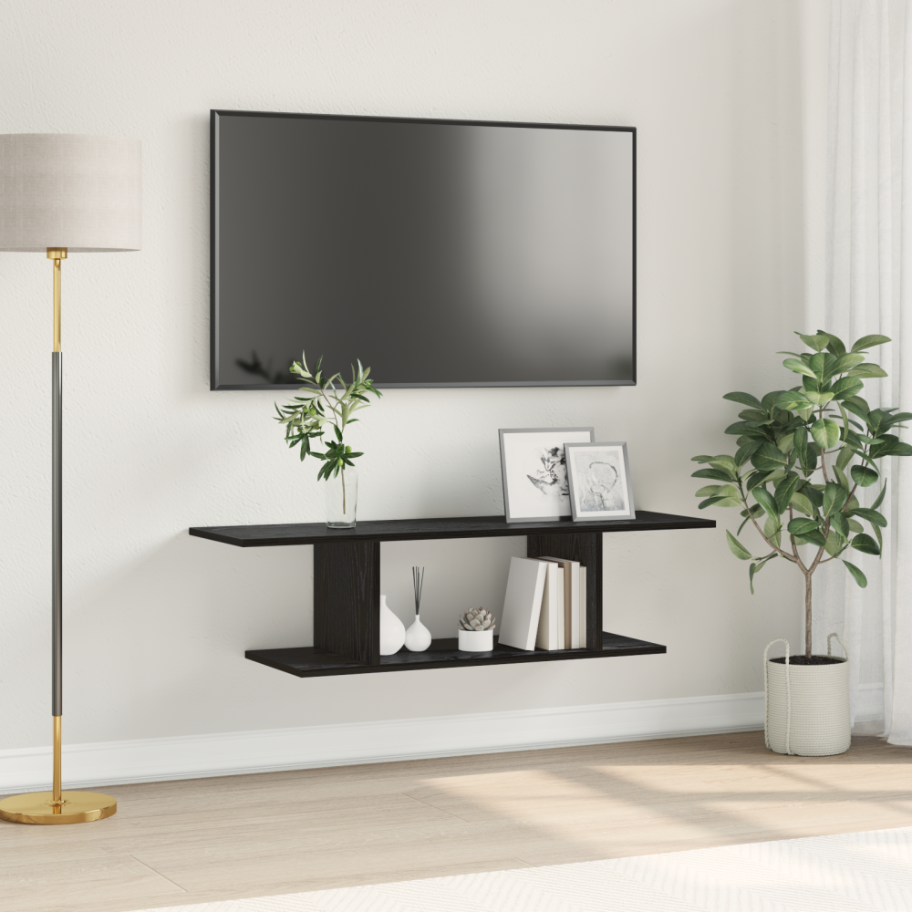 Produktbild för TV-bänkset Svart 103 x 30 x 26,5 cm Konstruerat trä