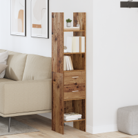 Produktbild för Bokskåp Gammalt trä 40 x 35 x 180 cm Konstruerat trä