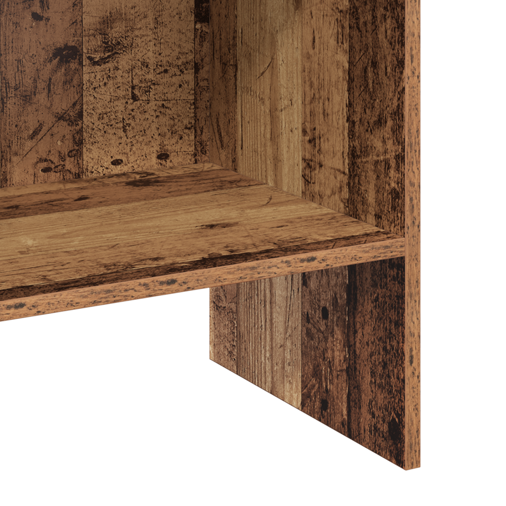 Produktbild för Bokskåp Gammalt trä 40 x 35 x 180 cm Konstruerat trä