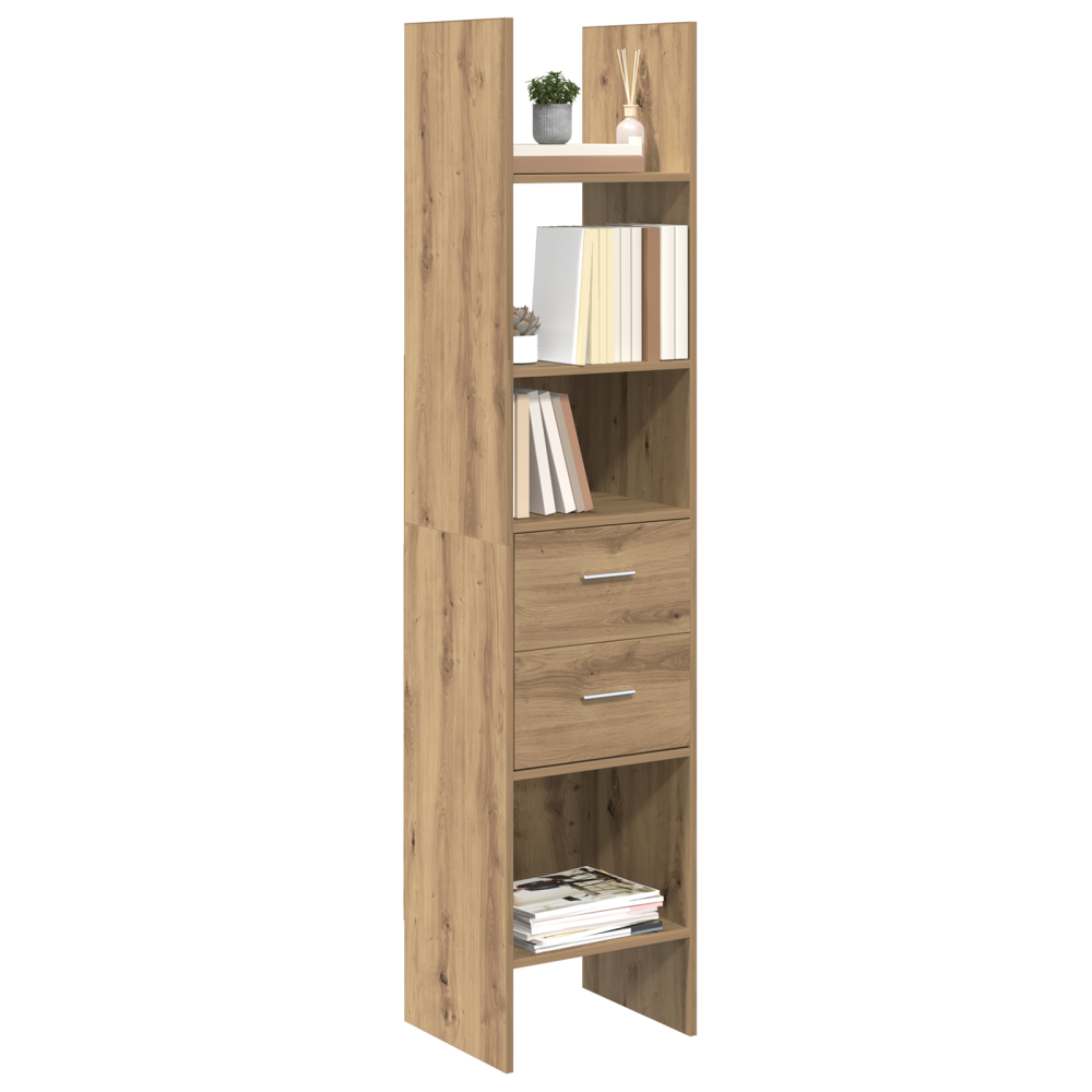 Produktbild för Bokskåp artisan ek 40 x 35 x 180 cm Konstruerat trä