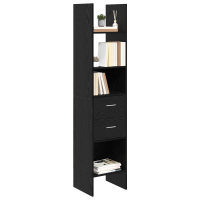 Produktbild för Bokskåp Svart ek 40 x 35 x 180 cm Konstruerat trä
