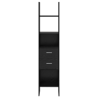 Produktbild för Bokskåp Svart ek 40 x 35 x 180 cm Konstruerat trä