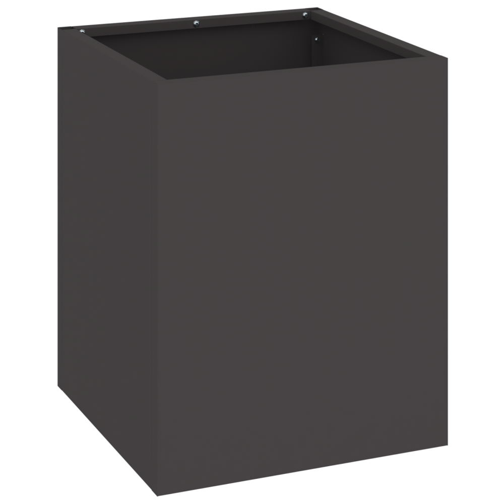Produktbild för Trädgårdsplanterare Svart 32 x 32 x 40 cm Kallvalsat stål