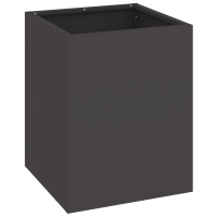 Produktbild för Trädgårdsplanterare Svart 32 x 32 x 40 cm Kallvalsat stål