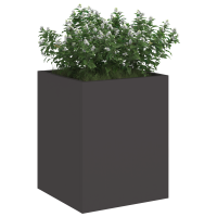 Produktbild för Trädgårdsplanterare Svart 32 x 32 x 40 cm Kallvalsat stål