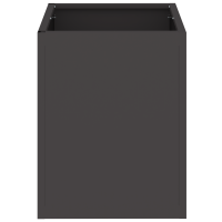 Produktbild för Trädgårdsplanterare Svart 32 x 32 x 40 cm Kallvalsat stål