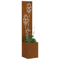 Produktbild för Trädgårds integritetsskärm Rostig 32 x 32 x 150 cm cortenstål