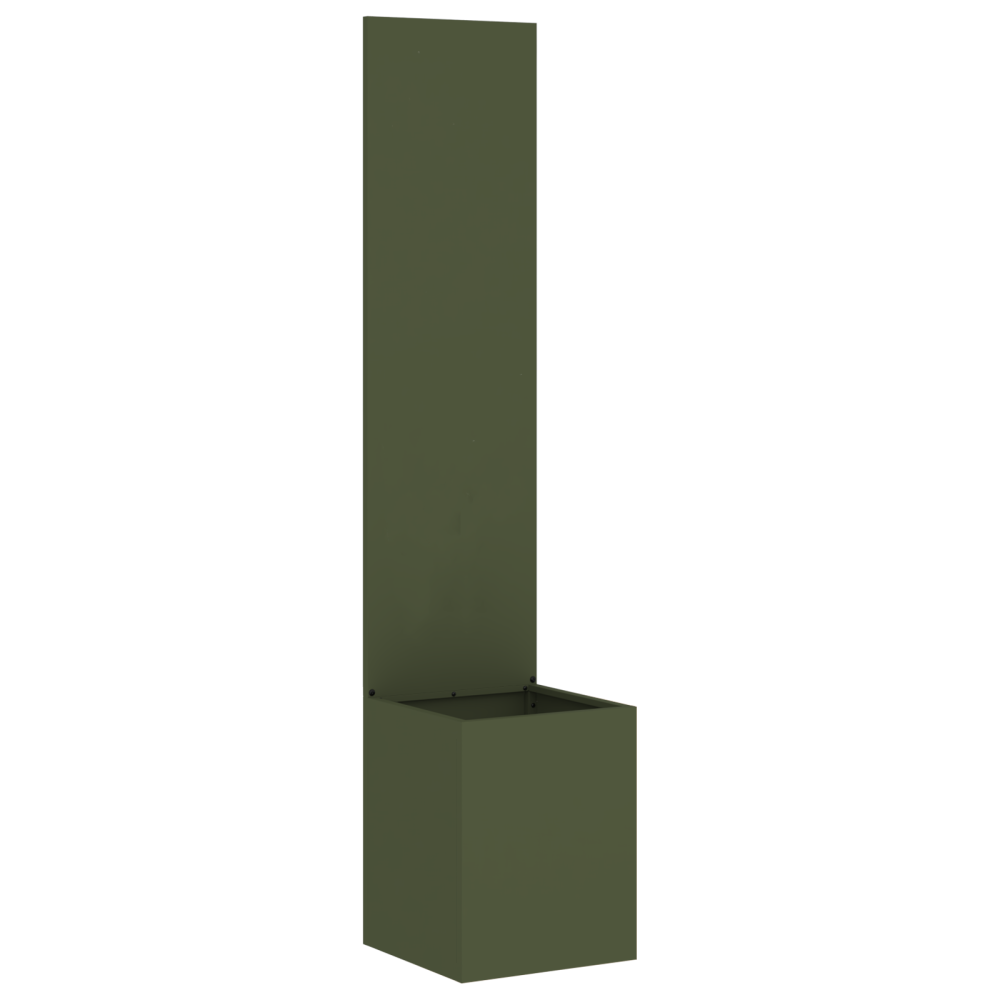 Produktbild för Trädgårds integritetsskärm Olivgrön 32 x 150 cm Kallvalsat stål