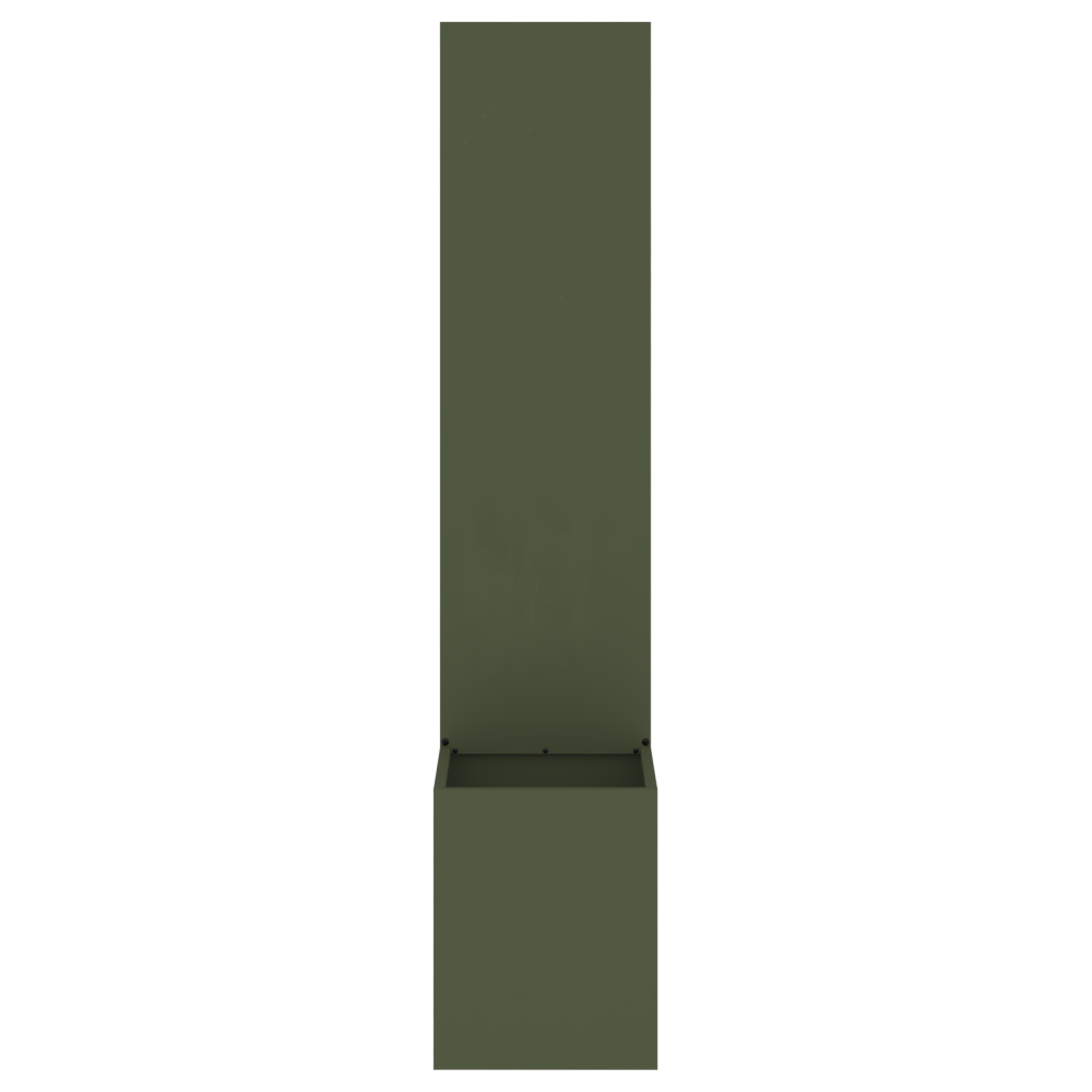 Produktbild för Trädgårds integritetsskärm Olivgrön 32 x 150 cm Kallvalsat stål