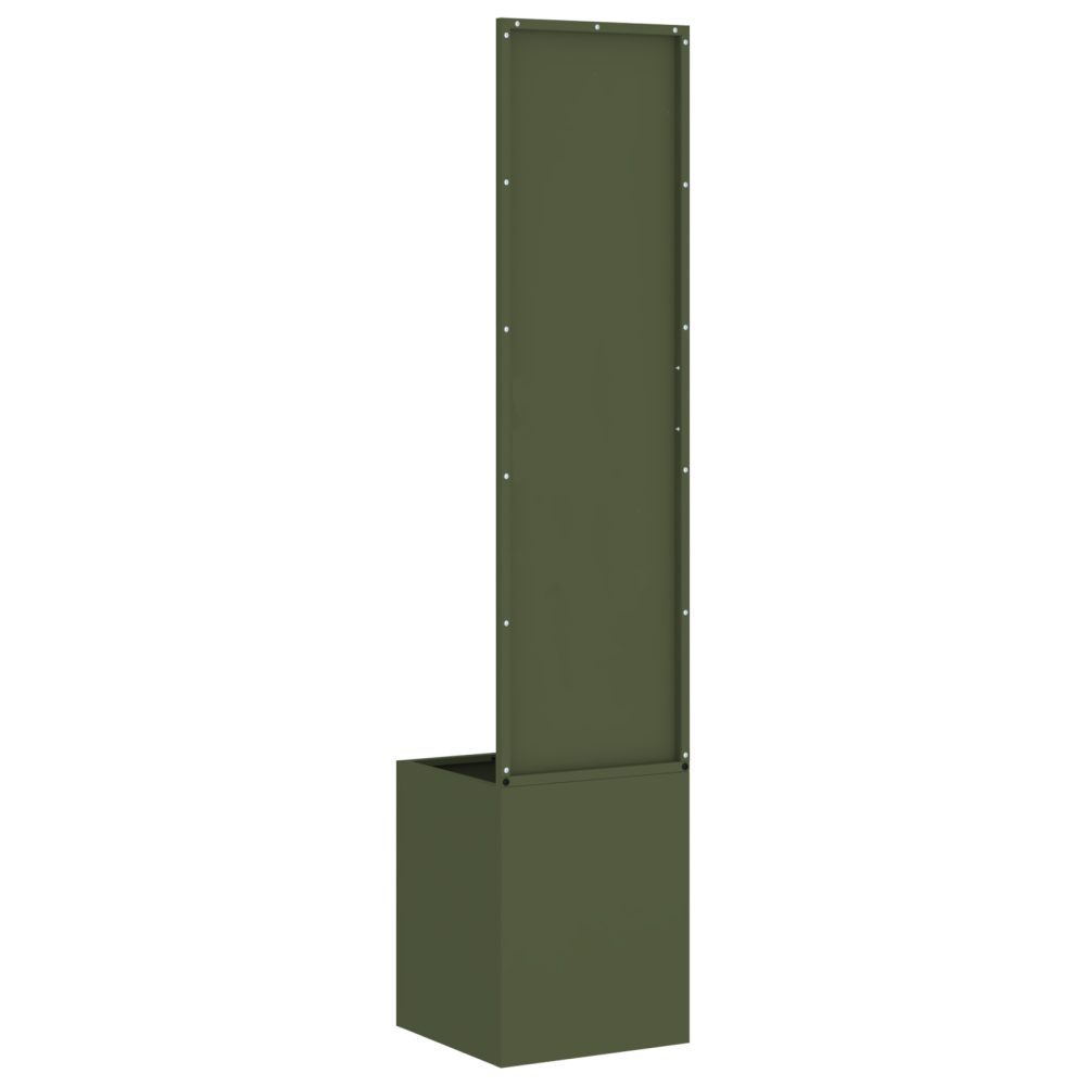 Produktbild för Trädgårds integritetsskärm Olivgrön 32 x 150 cm Kallvalsat stål