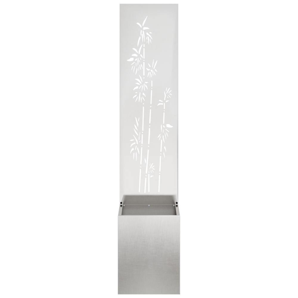 Produktbild för Trädgårds integritetsskärm Silver 32 x 140 cm Rostfritt stål