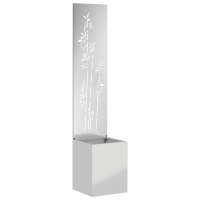 Produktbild för Trädgårds integritetsskärm Silver 32 x 150 cm Galvaniserat stål
