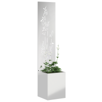 Produktbild för Trädgårds integritetsskärm Silver 32 x 150 cm Galvaniserat stål