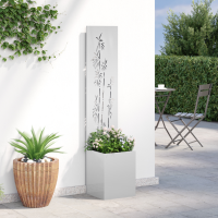 Produktbild för Trädgårds integritetsskärm Silver 32 x 150 cm Galvaniserat stål