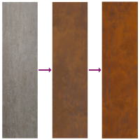 Produktbild för Trädgårds integritetsskärm Rostig 32 x 32 x 150 cm cortenstål