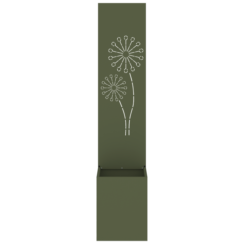 Produktbild för Trädgårds integritetsskärm Olivgrön 32 x 150 cm Kallvalsat stål