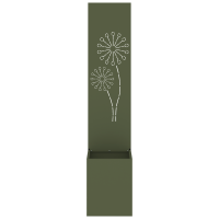 Produktbild för Trädgårds integritetsskärm Olivgrön 32 x 150 cm Kallvalsat stål