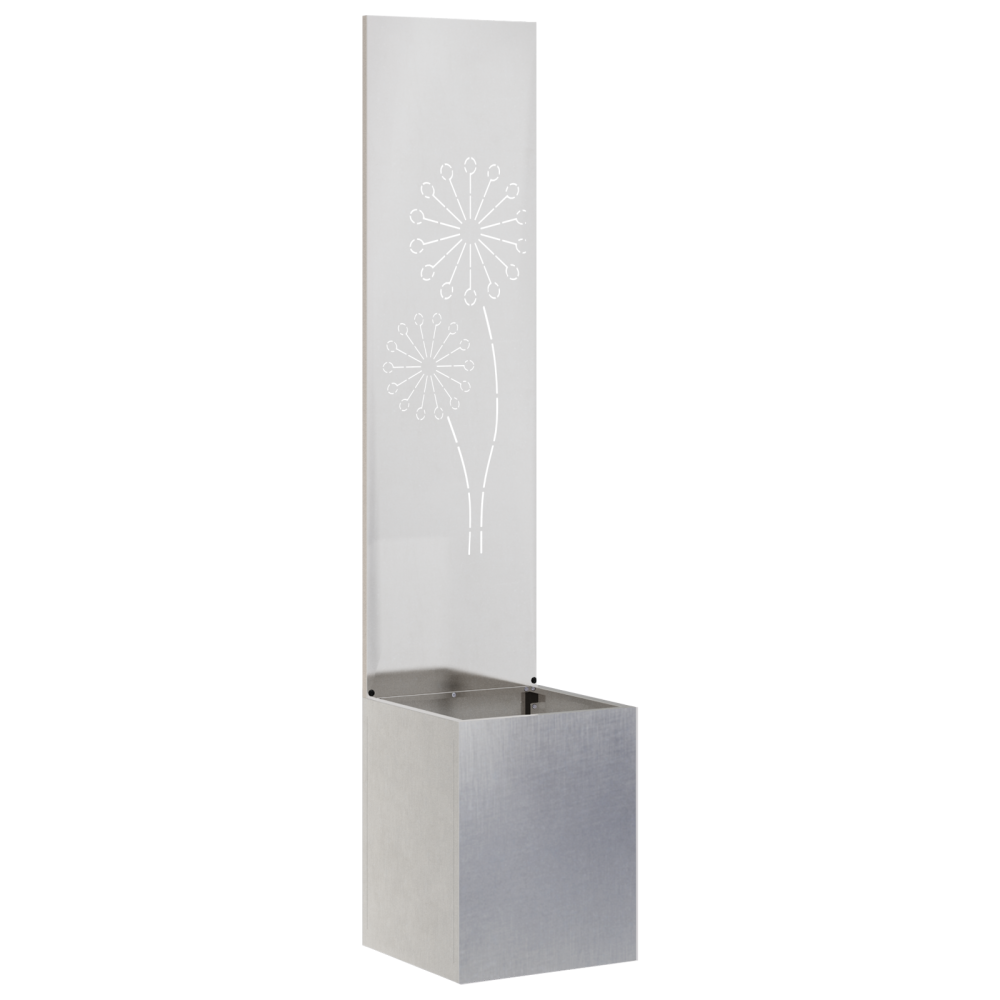 Produktbild för Trädgårds integritetsskärm Silver 32 x 150 cm Rostfritt stål