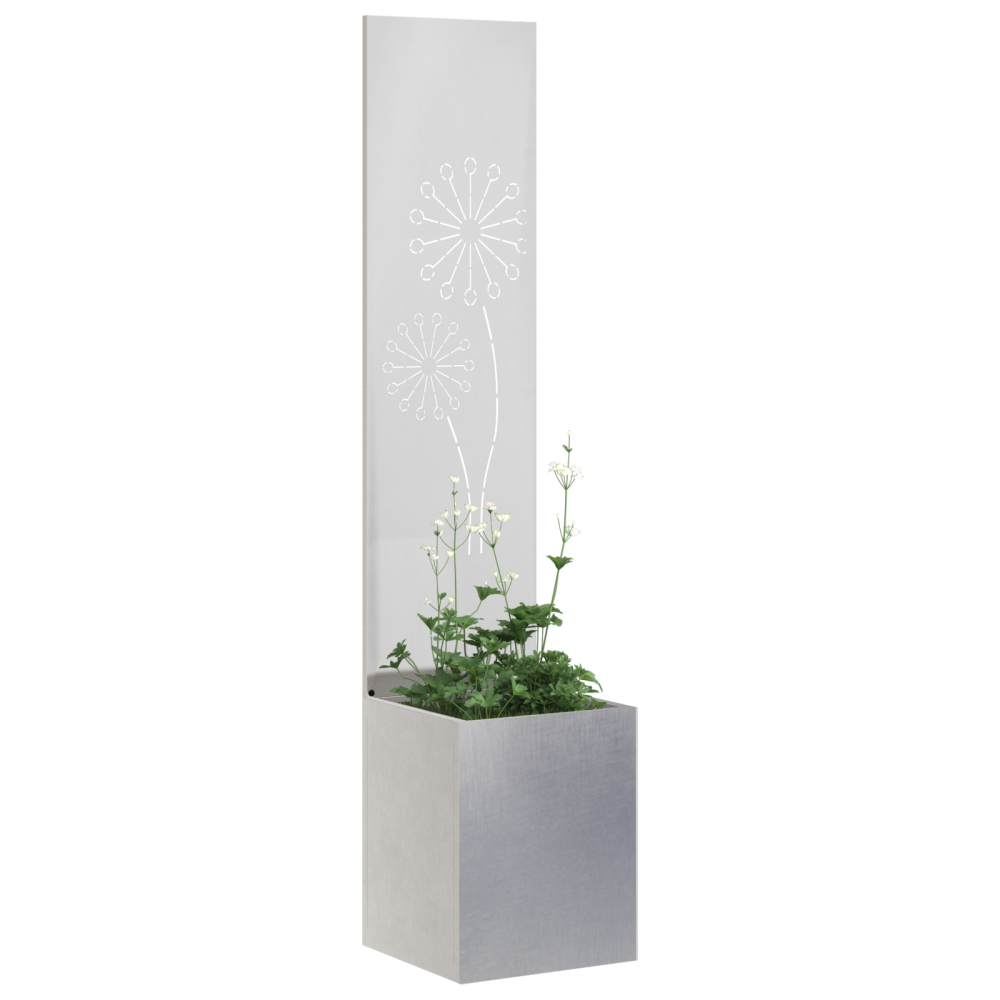 Produktbild för Trädgårds integritetsskärm Silver 32 x 150 cm Rostfritt stål