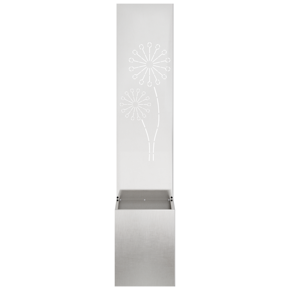 Produktbild för Trädgårds integritetsskärm Silver 32 x 150 cm Rostfritt stål