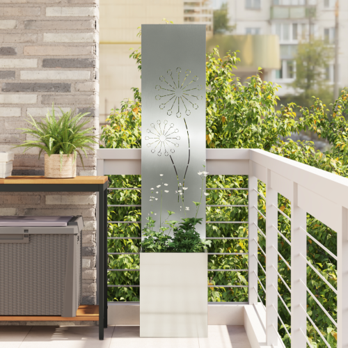 vidaXL Trädgårds integritetsskärm Silver 32 x 150 cm Galvaniserat stål