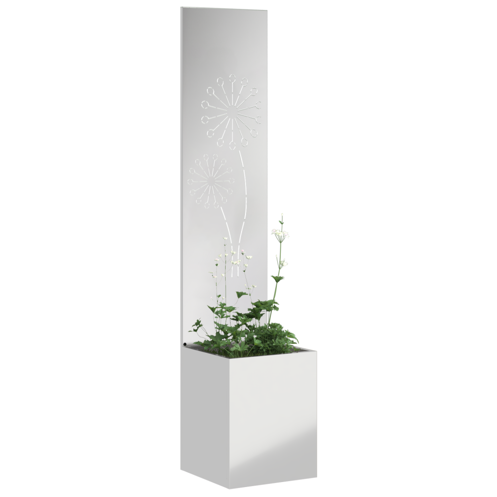 Produktbild för Trädgårds integritetsskärm Silver 32 x 150 cm Galvaniserat stål