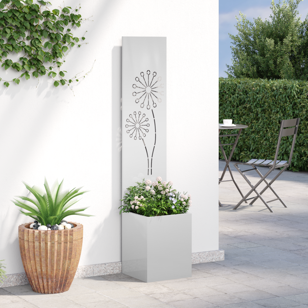 Produktbild för Trädgårds integritetsskärm Silver 32 x 150 cm Galvaniserat stål