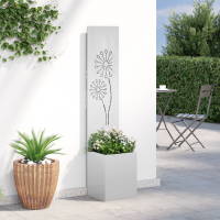 Produktbild för Trädgårds integritetsskärm Silver 32 x 150 cm Galvaniserat stål