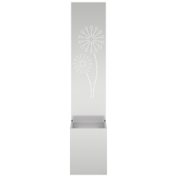 Produktbild för Trädgårds integritetsskärm Silver 32 x 150 cm Galvaniserat stål